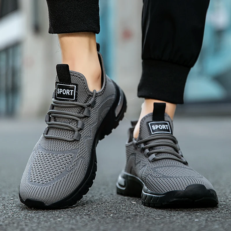 Oiaano Barefoot Man Sport Shoes Mesh Light Breathable Lace-Up Sneakers Causal Soft Sole Leisure Zero Drop Outdoor Work Jogging