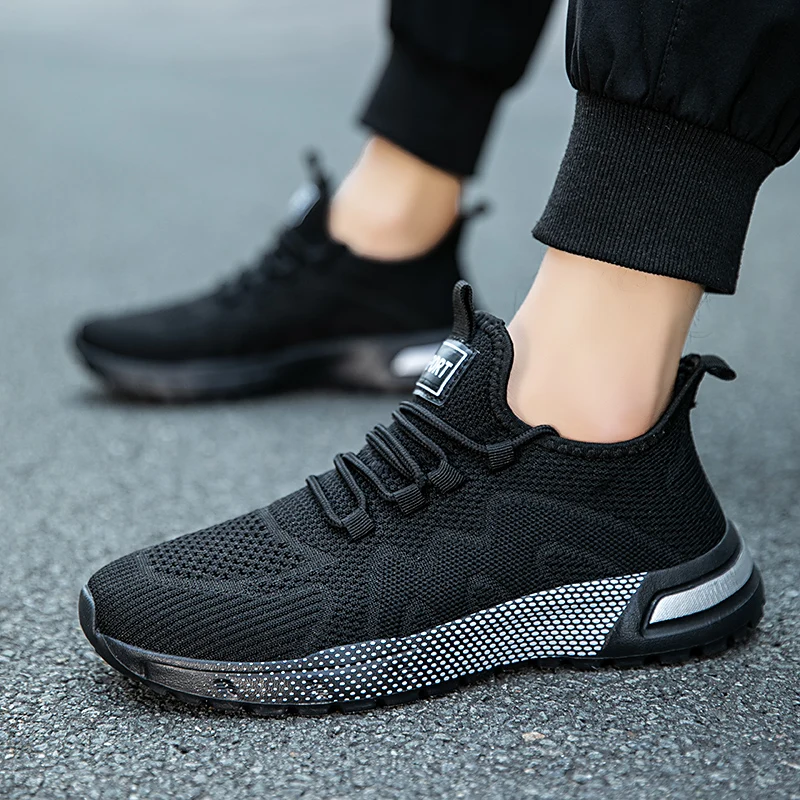 Oiaano Barefoot Man Sport Shoes Mesh Light Breathable Lace-Up Sneakers Causal Soft Sole Leisure Zero Drop Outdoor Work Jogging