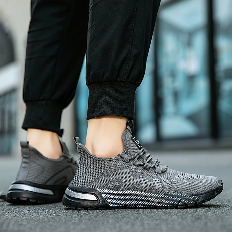 Oiaano Barefoot Man Sport Shoes Mesh Light Breathable Lace-Up Sneakers Causal Soft Sole Leisure Zero Drop Outdoor Work Jogging