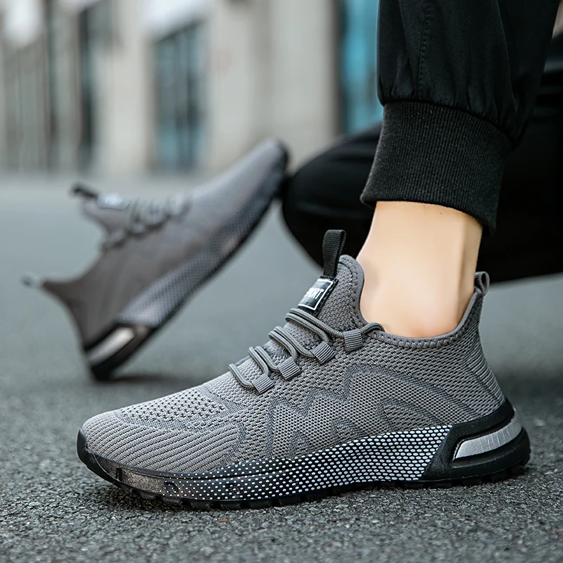 Oiaano Barefoot Man Sport Shoes Mesh Light Breathable Lace-Up Sneakers Causal Soft Sole Leisure Zero Drop Outdoor Work Jogging