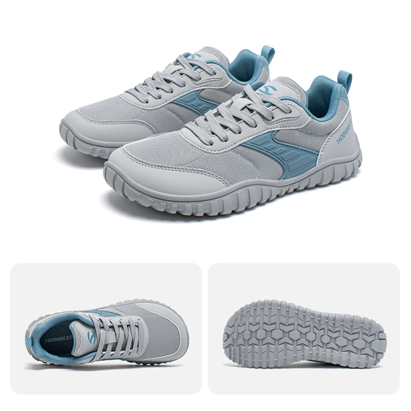 HOBIBEAR Minimalist Wide Toe Shoes Mens Womens Artificial Leather Running Sneakers Lace Up Lightweight Breathable Walking Shoes HOBIBEAR Minimalist Wide Toe Shoes Mens Womens Artificial Leather Running Sneakers Lace Up Lightweight Breathable Walking Shoes