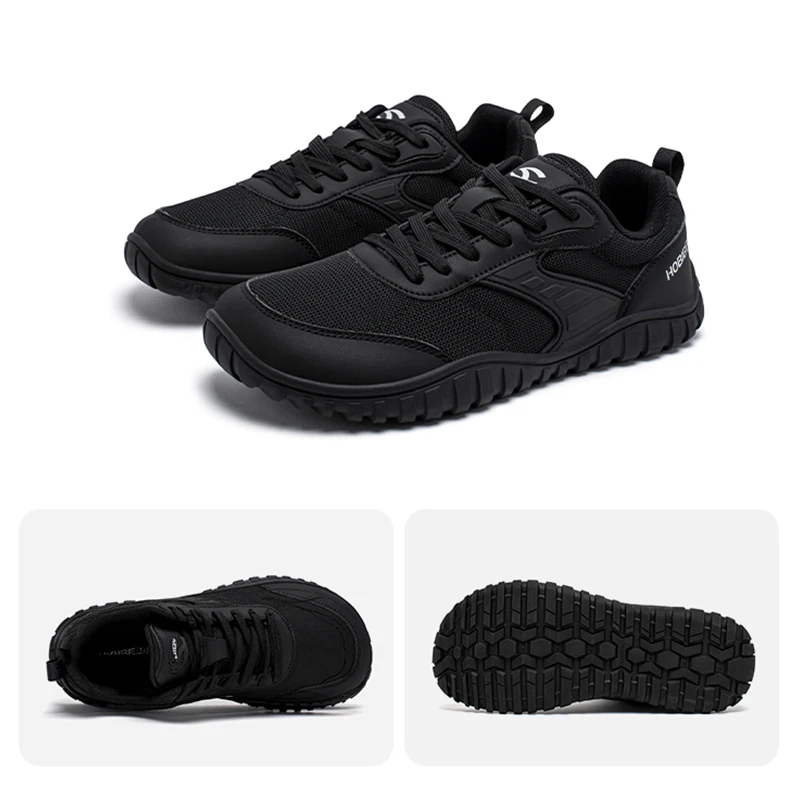 HOBIBEAR Minimalist Wide Toe Shoes Mens Womens Artificial Leather Running Sneakers Lace Up Lightweight Breathable Walking Shoes HOBIBEAR Minimalist Wide Toe Shoes Mens Womens Artificial Leather Running Sneakers Lace Up Lightweight Breathable Walking Shoes