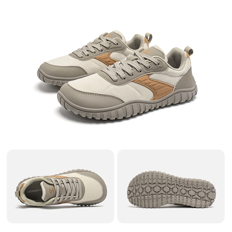 HOBIBEAR Minimalist Wide Toe Shoes Mens Womens Artificial Leather Running Sneakers Lace Up Lightweight Breathable Walking Shoes HOBIBEAR Minimalist Wide Toe Shoes Mens Womens Artificial Leather Running Sneakers Lace Up Lightweight Breathable Walking Shoes