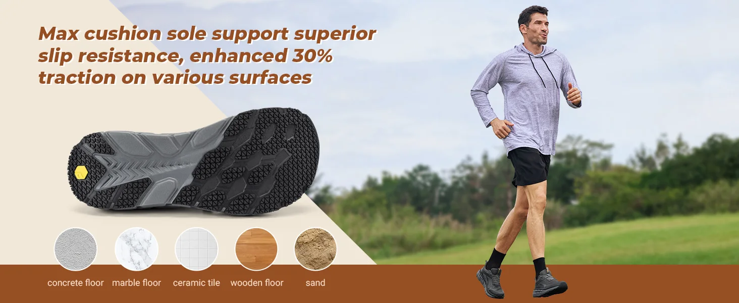 FitVille Men's Wide Toe Box Shoes Cushioned Well Sneakers Non Slip Lightweight Breathable Running Shoes for Swollen feet