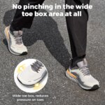 FitVille Men's Wide Toe Box Shoes Cushioned Well Sneakers Non Slip Lightweight Breathable Running Shoes for Swollen feet - Image 3