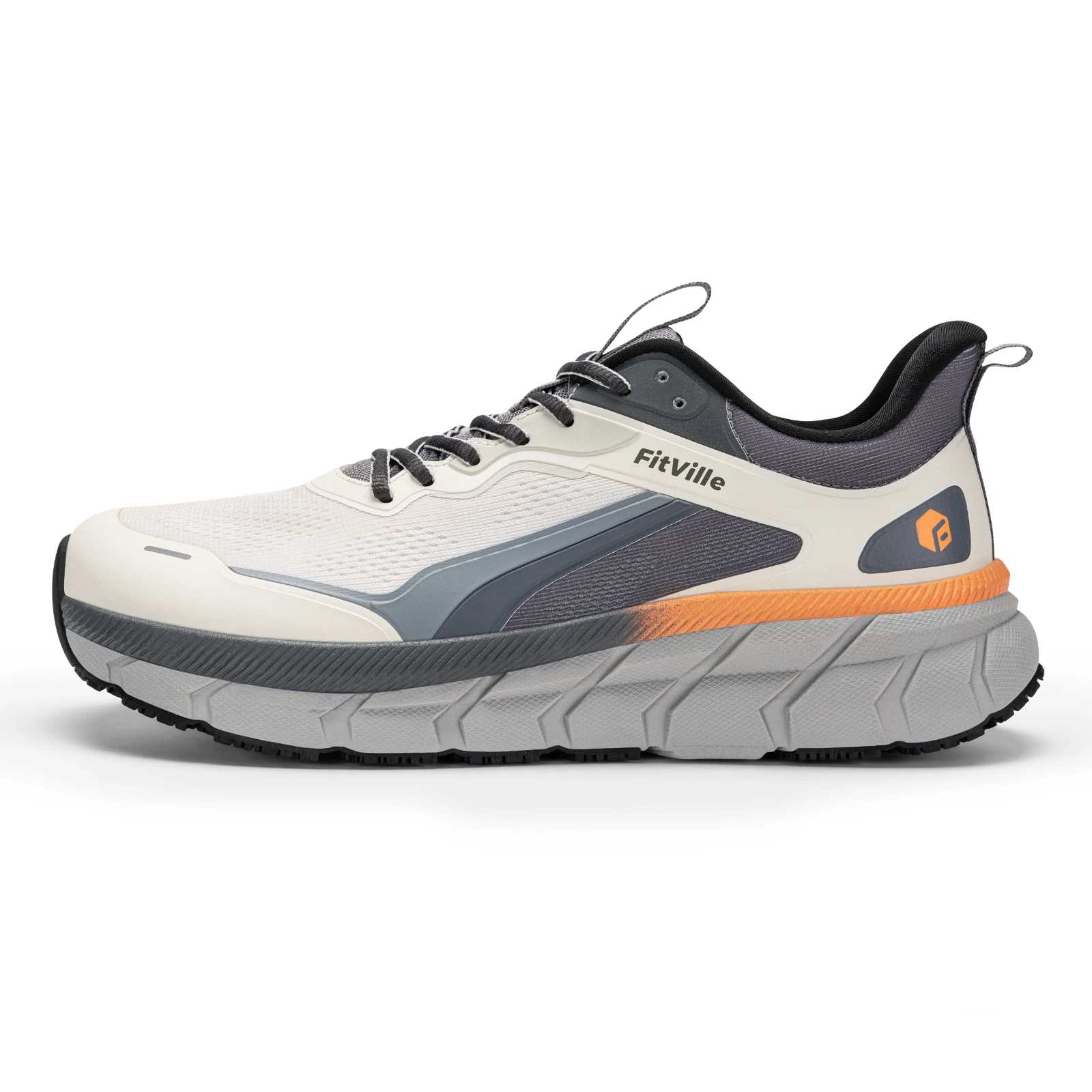 FitVille Men's Wide Toe Box Shoes Cushioned Well Sneakers Non Slip Lightweight Breathable Running Shoes for Swollen feet