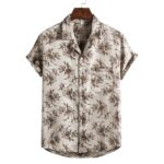 Men Short sleeved beach shirts men New printed T shirt - Image 5