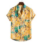 Men Short sleeved beach shirts men New printed T shirt - Image 7