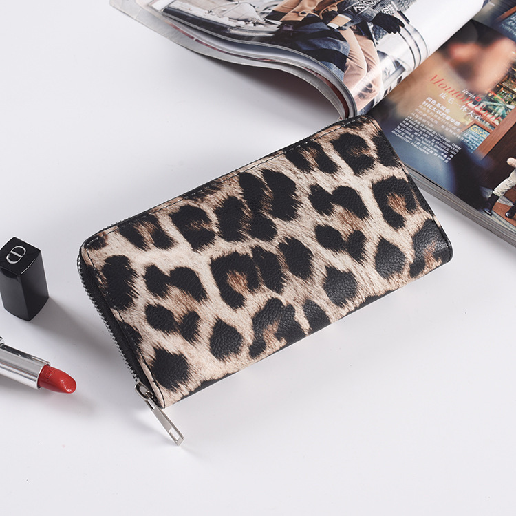 1622794243905.jpg Fashion Long Zipper Women Wallets Bright Leather Black and White Wallet Wallet Prismatic Bag Flower Corner Clutch Bag Purse - Image 1
