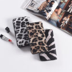 Fashion Long Zipper Women Wallets Bright Leather Black and White Wallet Wallet Prismatic Bag Flower Corner Clutch Bag Purse - Image 5