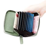 2024 RFID Genuine Leather Card Wallet Men Women Purse With Coin Pocket Zipper Credit Card Holder Small Wallets Bags - Image 6