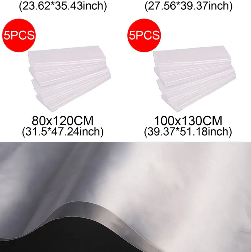 Eco-friendly 5Pcs transparent plastic packaging LargeCapacity bagss Cotton Quilt Dust Moisture-proof Cover Moving Organizing Bag