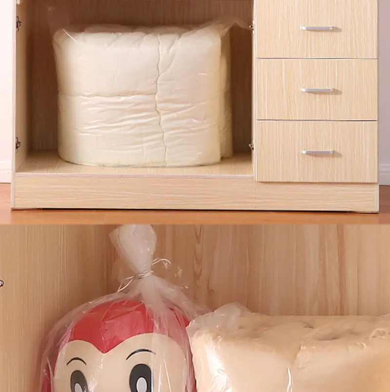 Eco-friendly 5Pcs transparent plastic packaging LargeCapacity bagss Cotton Quilt Dust Moisture-proof Cover Moving Organizing Bag