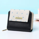 New Short Women Print Wallets Splicing Zipper Ladies Coin Purse - Image 5